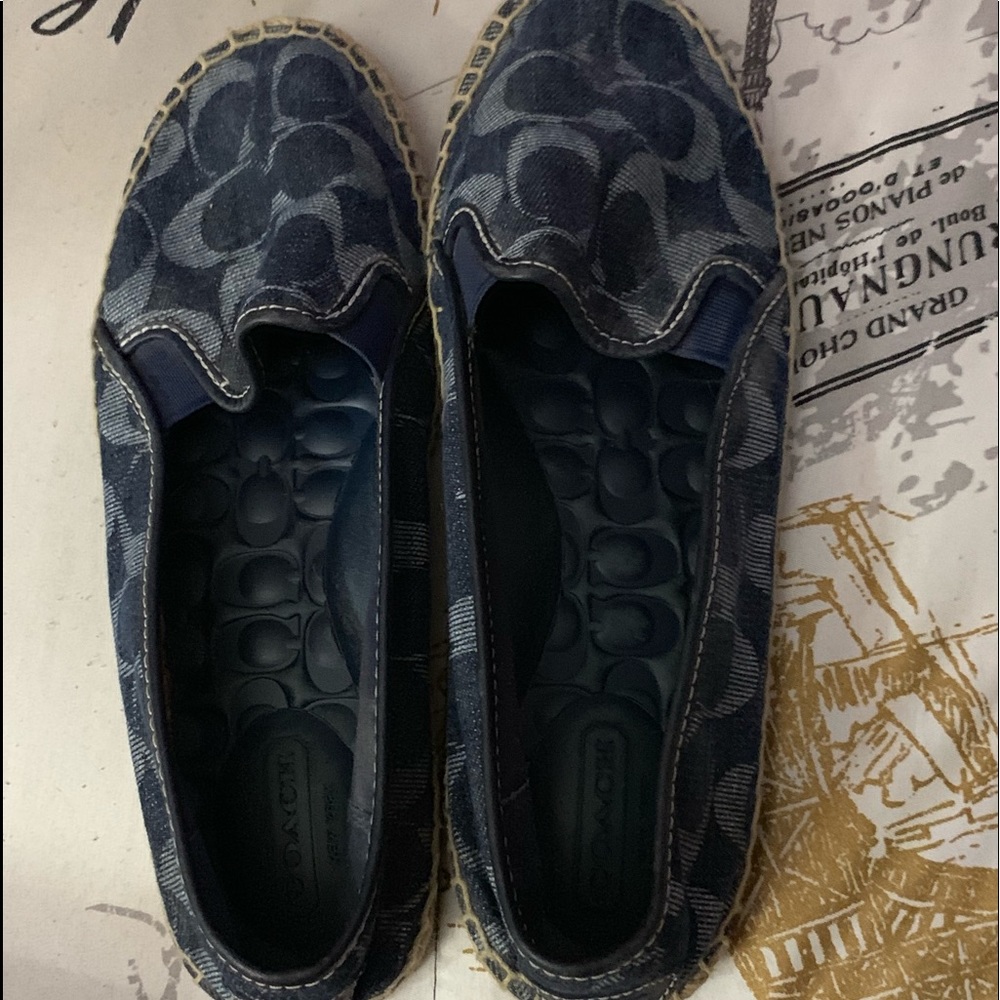 COACH Espadrille Flat Canvas Shoe